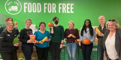 VPR colleagues pose for a photo at Food for Free